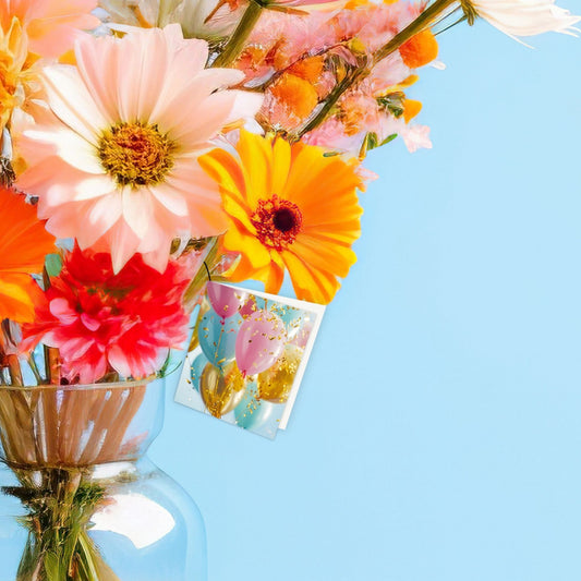 Bloemenkaartje - Ballonnen