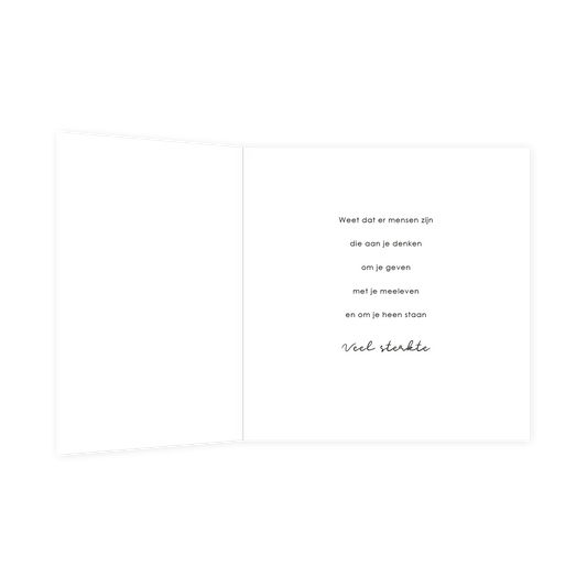 Sterkte in deze moeilijke tijd