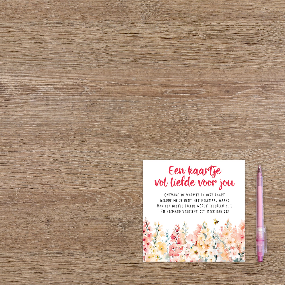 Een kaartje vol liefde voor jou