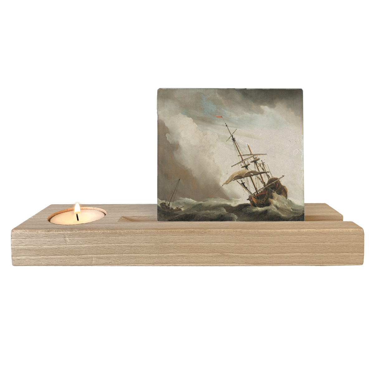 Schip op wilde zee