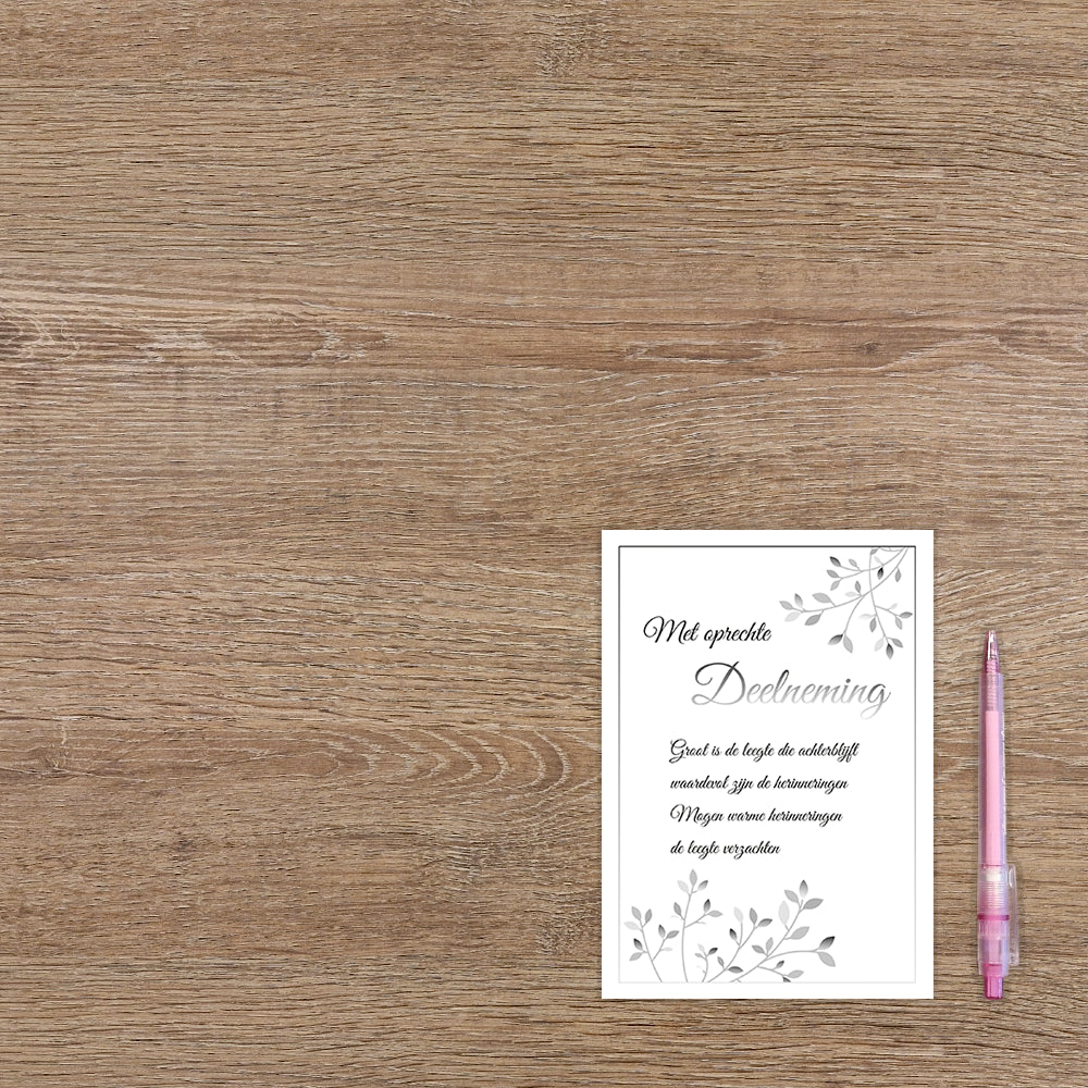 Met oprechte deelneming