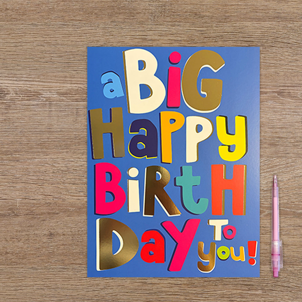 XL kaart - A big happy birthday to you