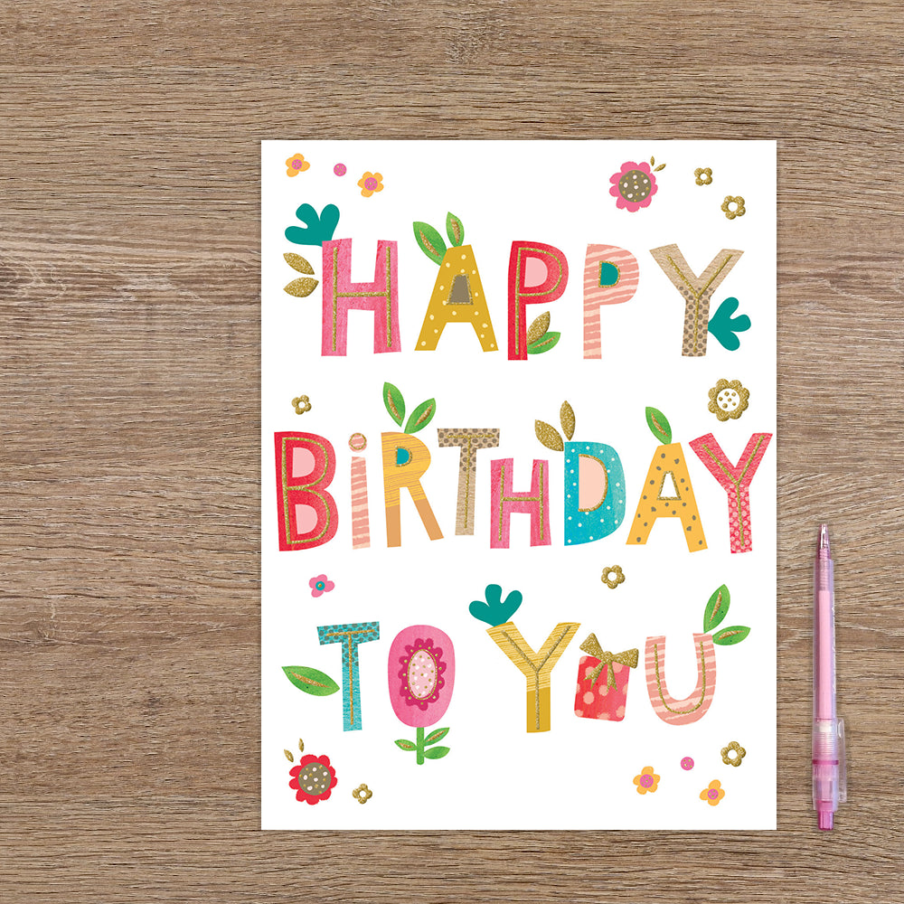 XL kaart - Happy birthday to you