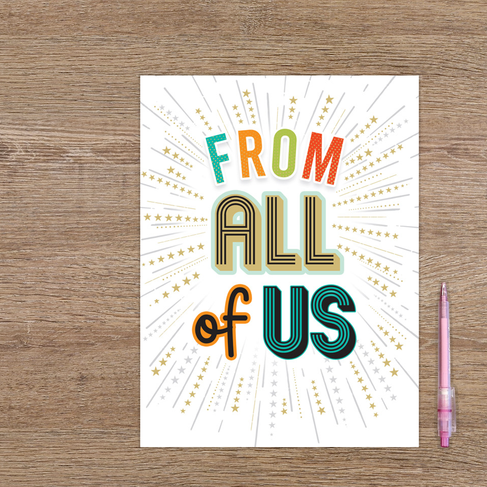 XL kaart - From all of us