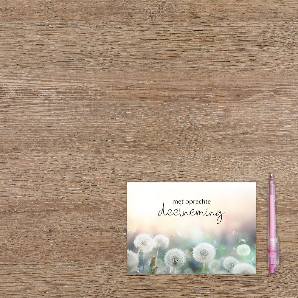 Met oprechte deelneming