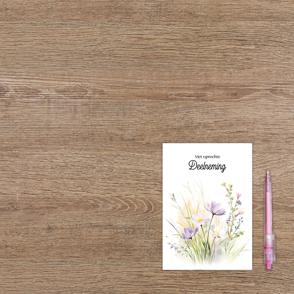 Met oprecht deelneming