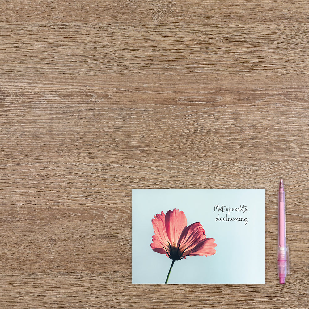 Met oprechte deelneming