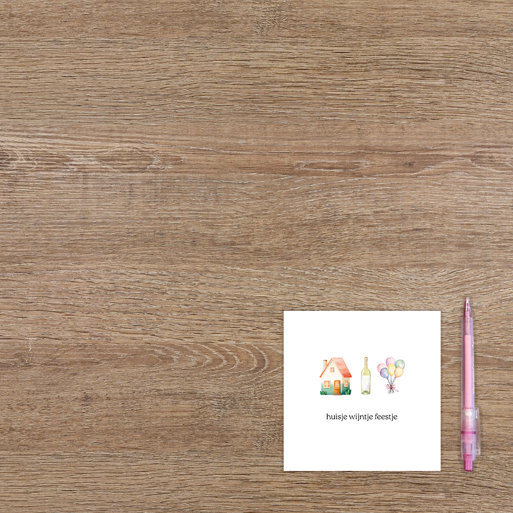 Huisje wijntje feestje