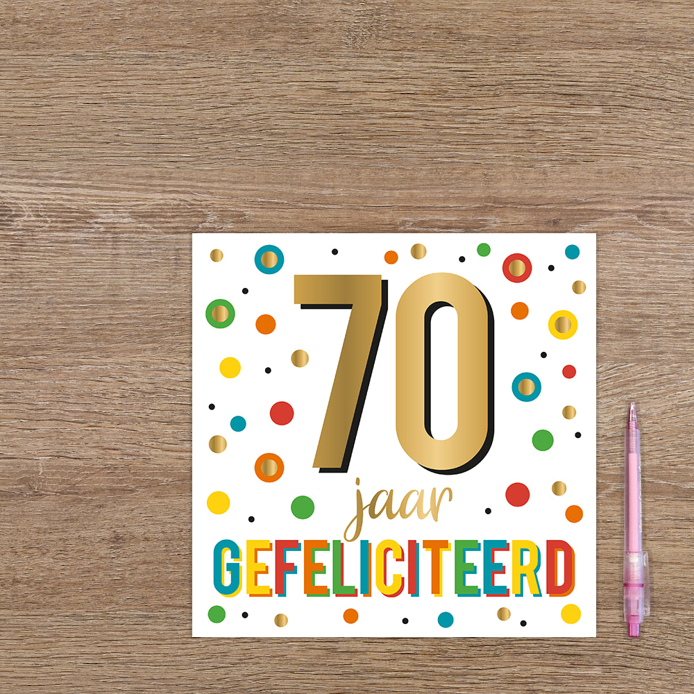 XL - 70 jaar gefeliciteerd