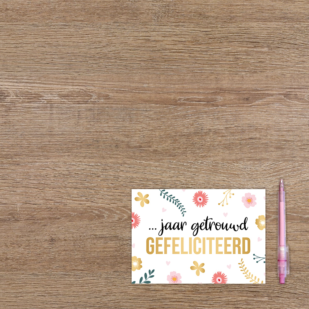 x jaar getrouwd gefeliciteerd