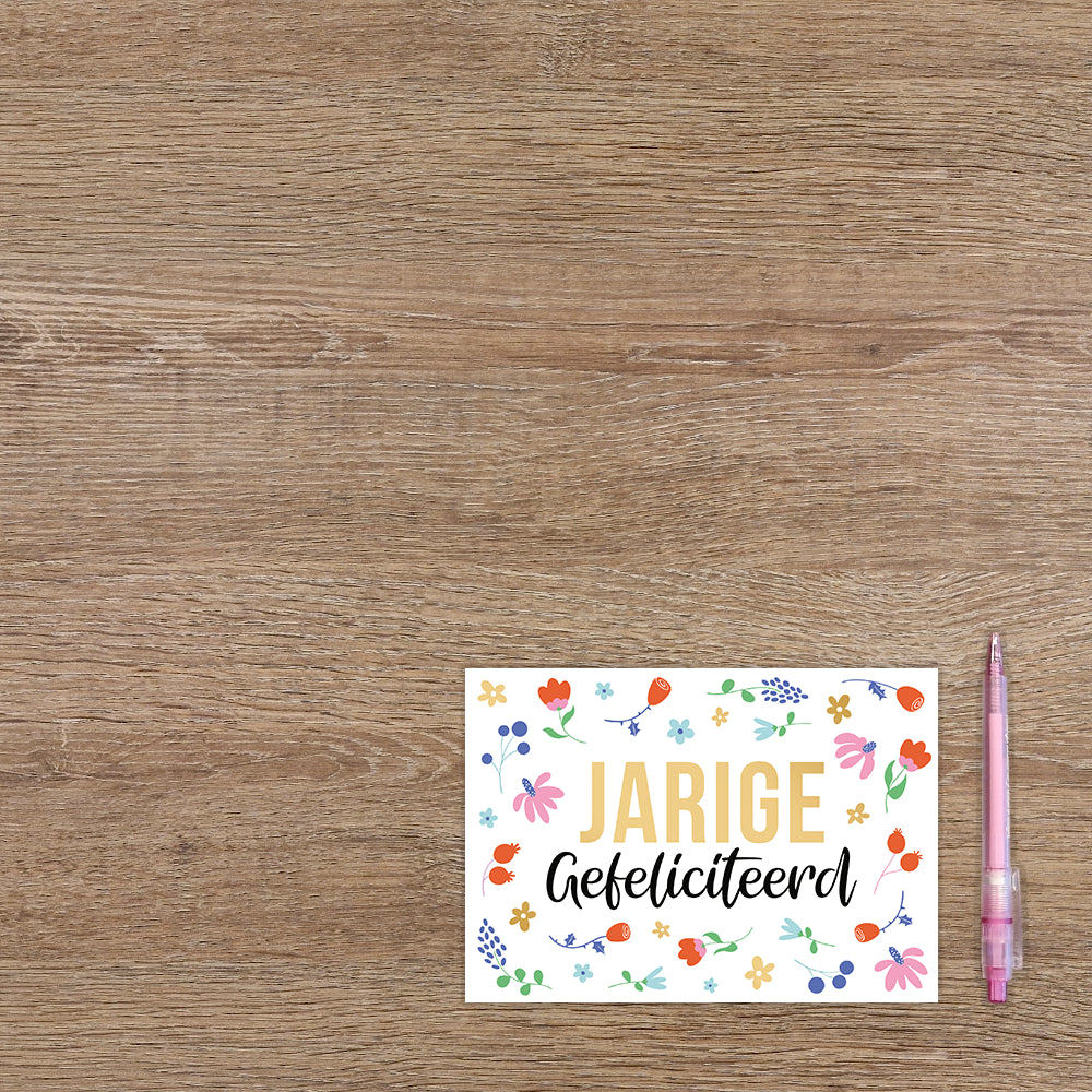 Jarige gefeliciteerd