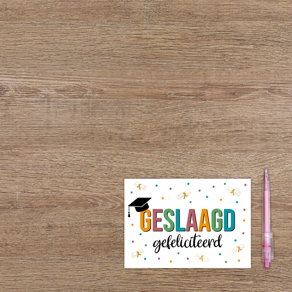 Geslaagd gefeliciteerd