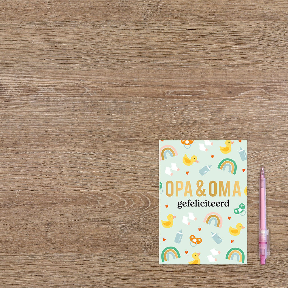 Opa en oma gefeliciteerd