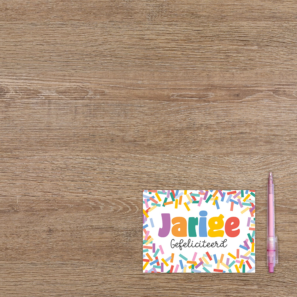 Jarige gefeliciteerd