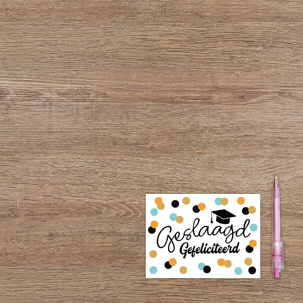 Geslaagd gefeliciteerd