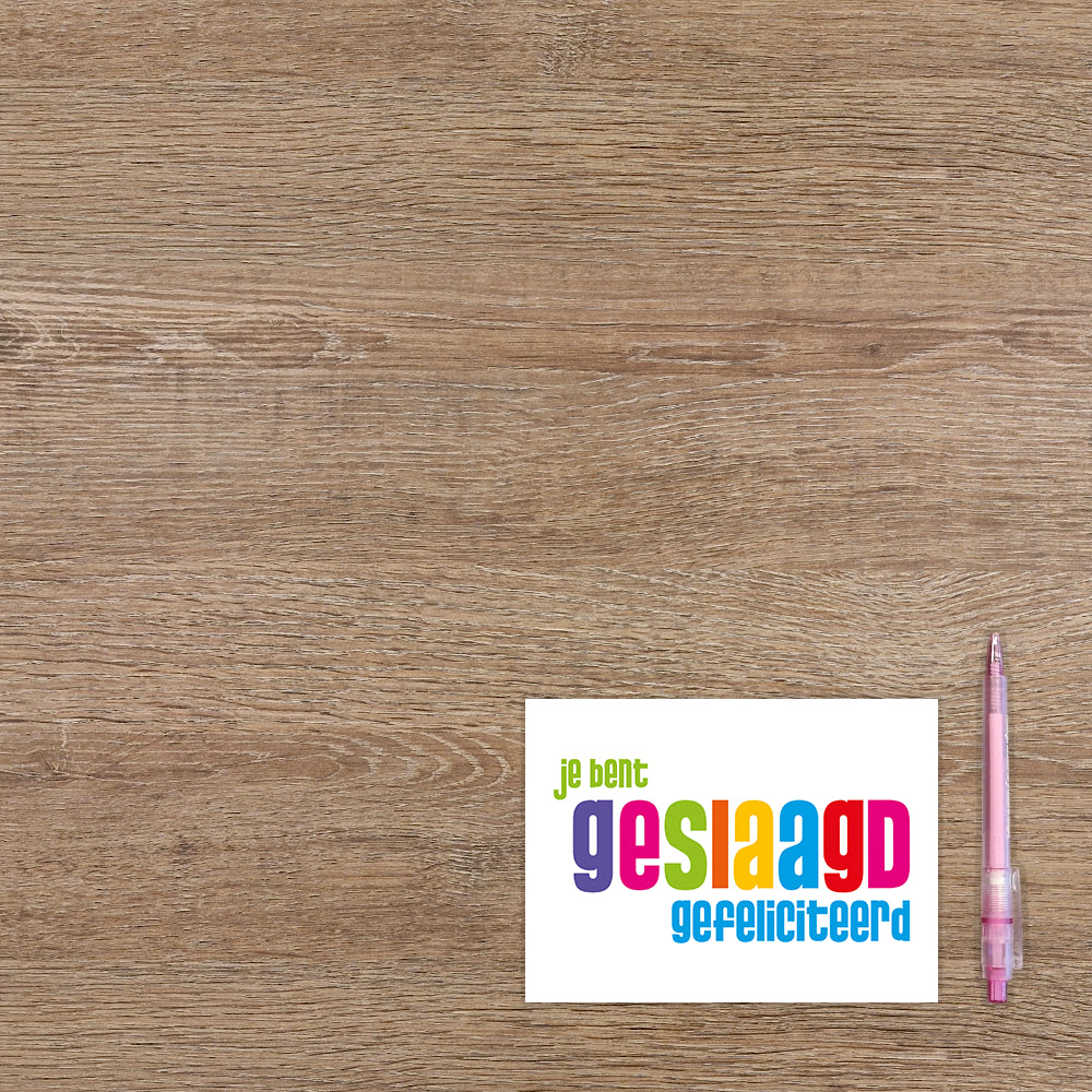 Je bent geslaagd