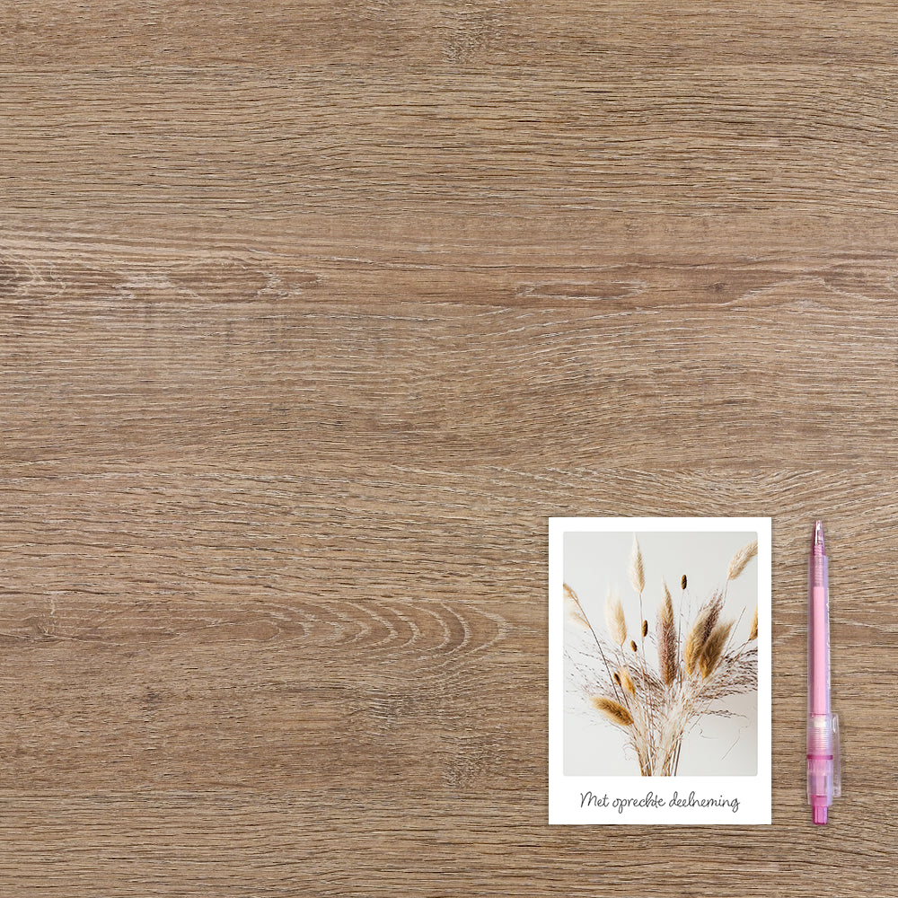 Met oprechte deelneming