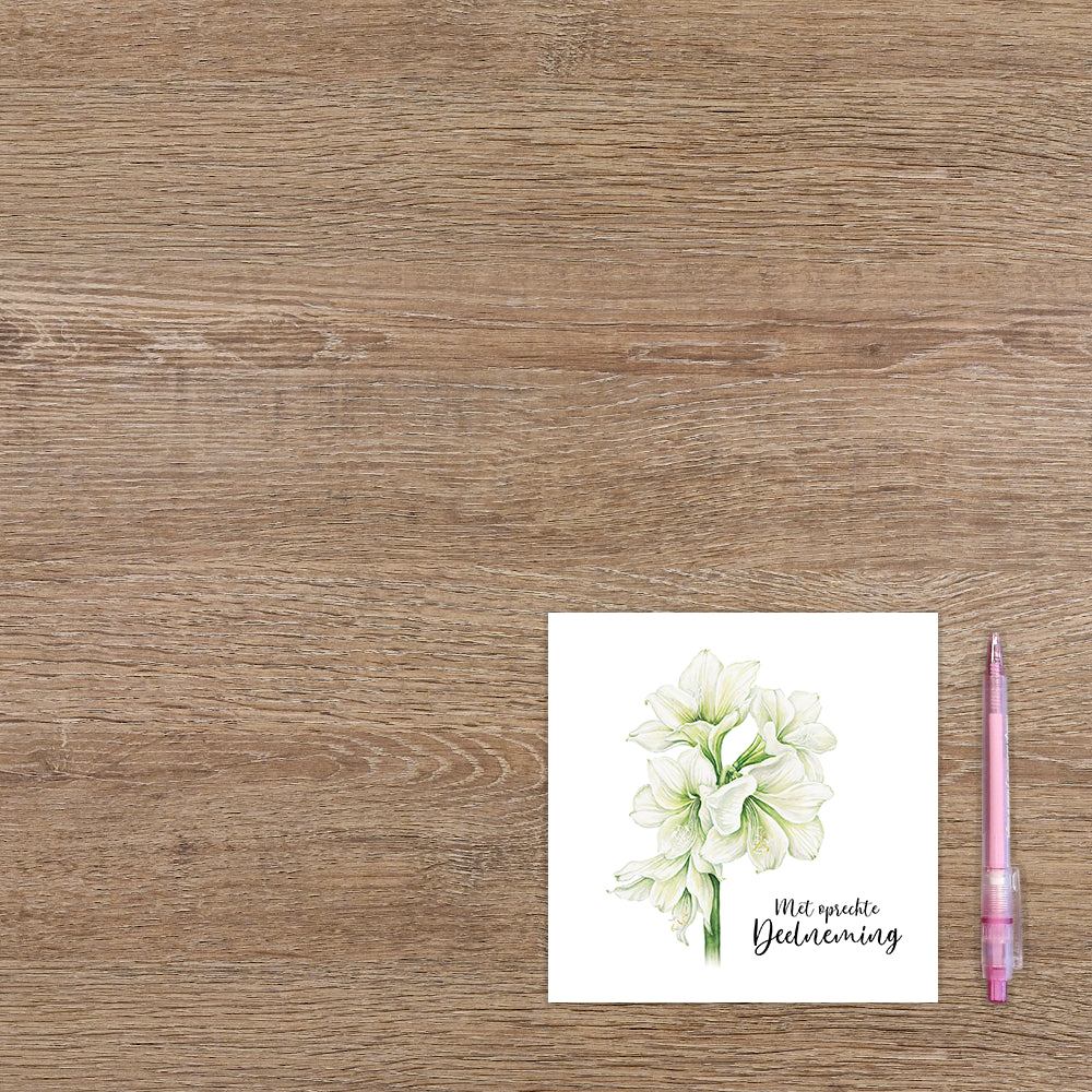 Met oprechte deelneming