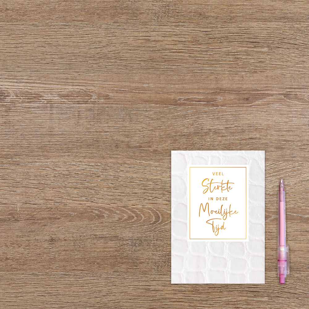 Veel sterkte in deze moeilijke tijd