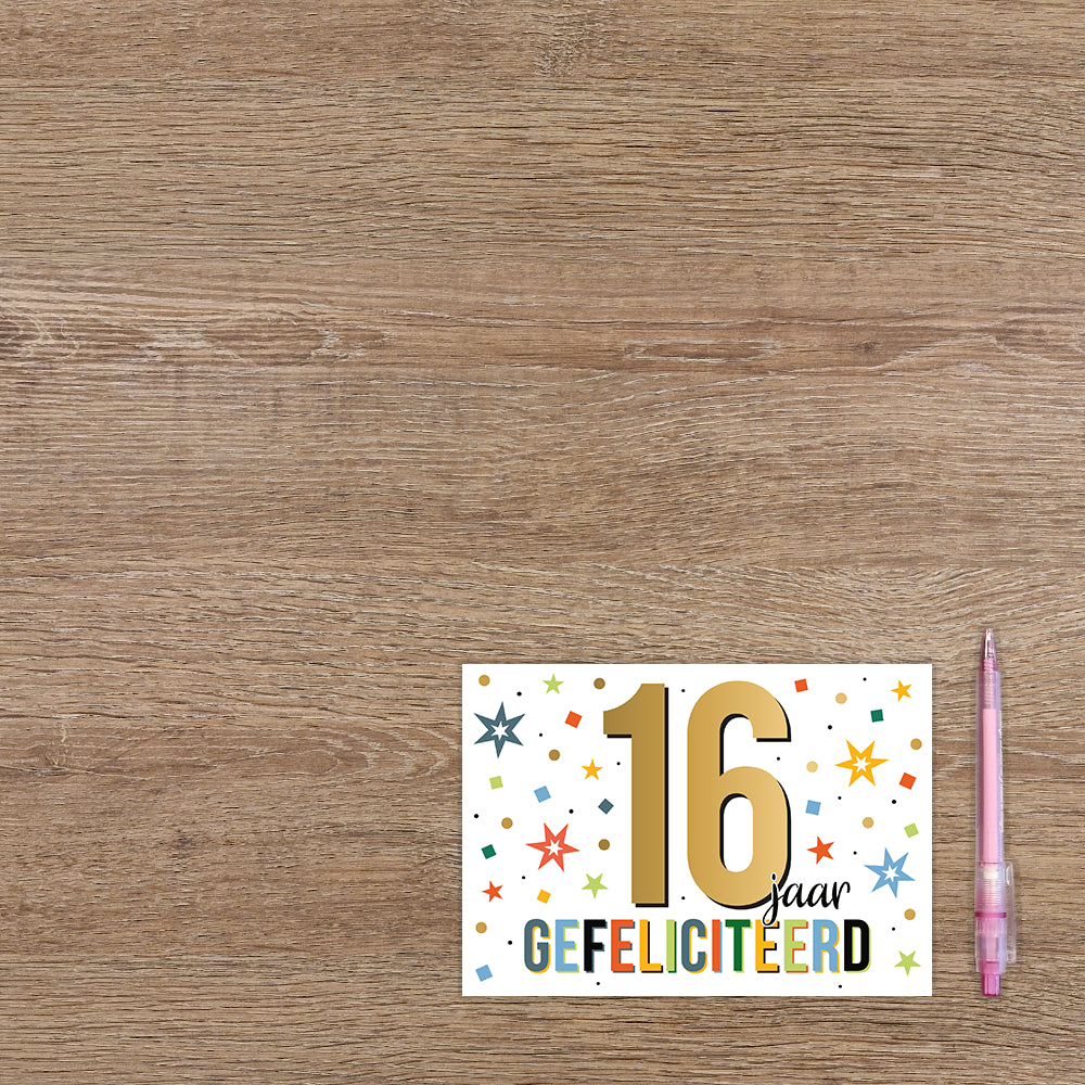 16 jaar gefeliciteerd
