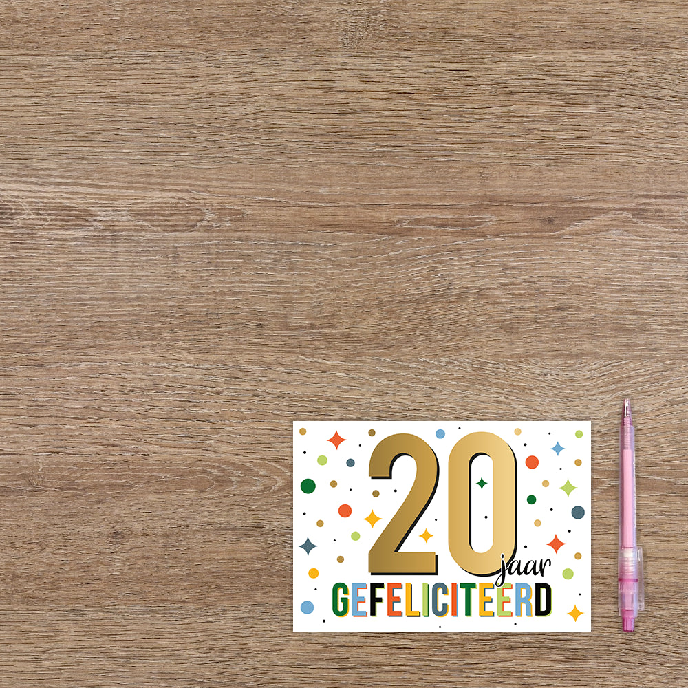 20 jaar gefeliciteerd