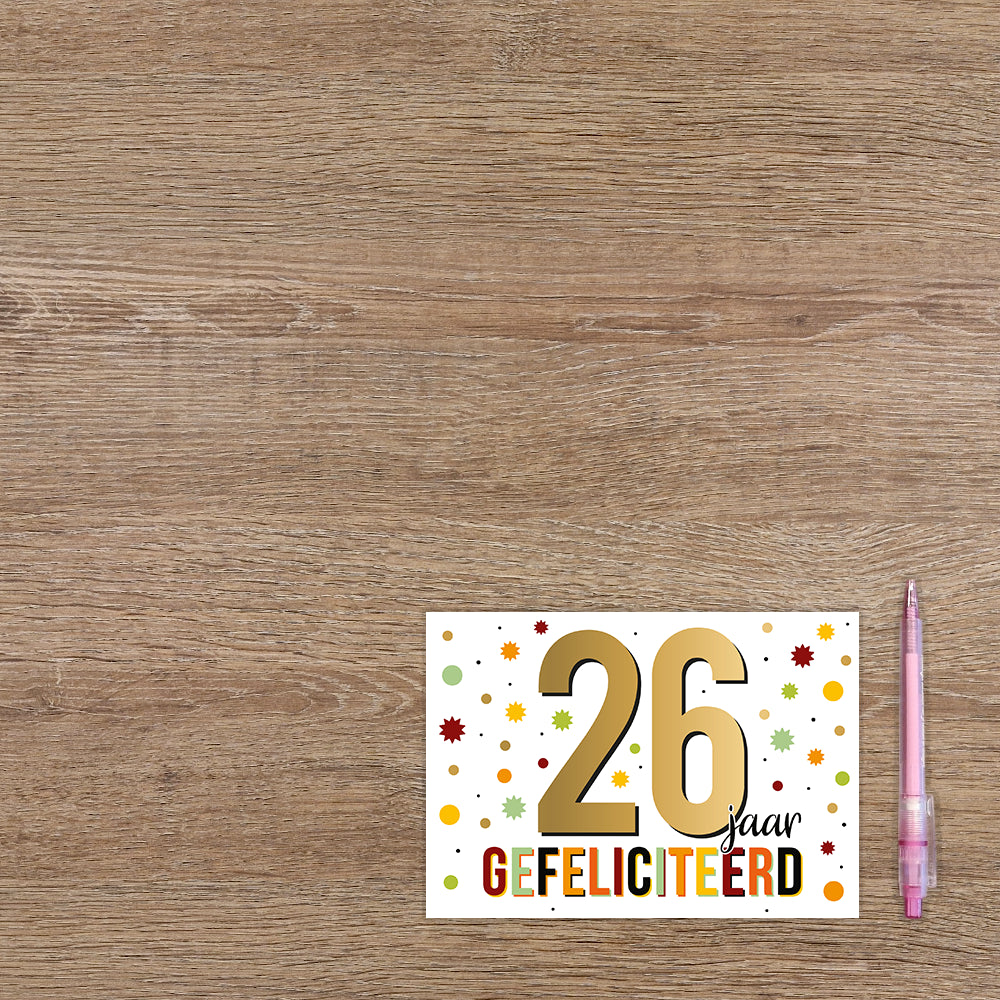 26 jaar gefeliciteerd