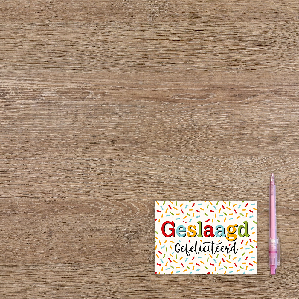 Geslaagd gefeliciteerd