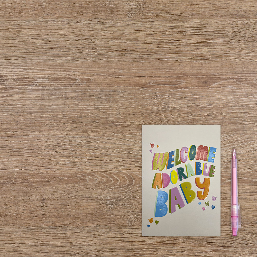 Welcome adorable baby