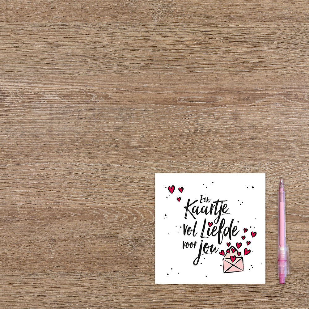 Een kaartje vol liefde voor jou