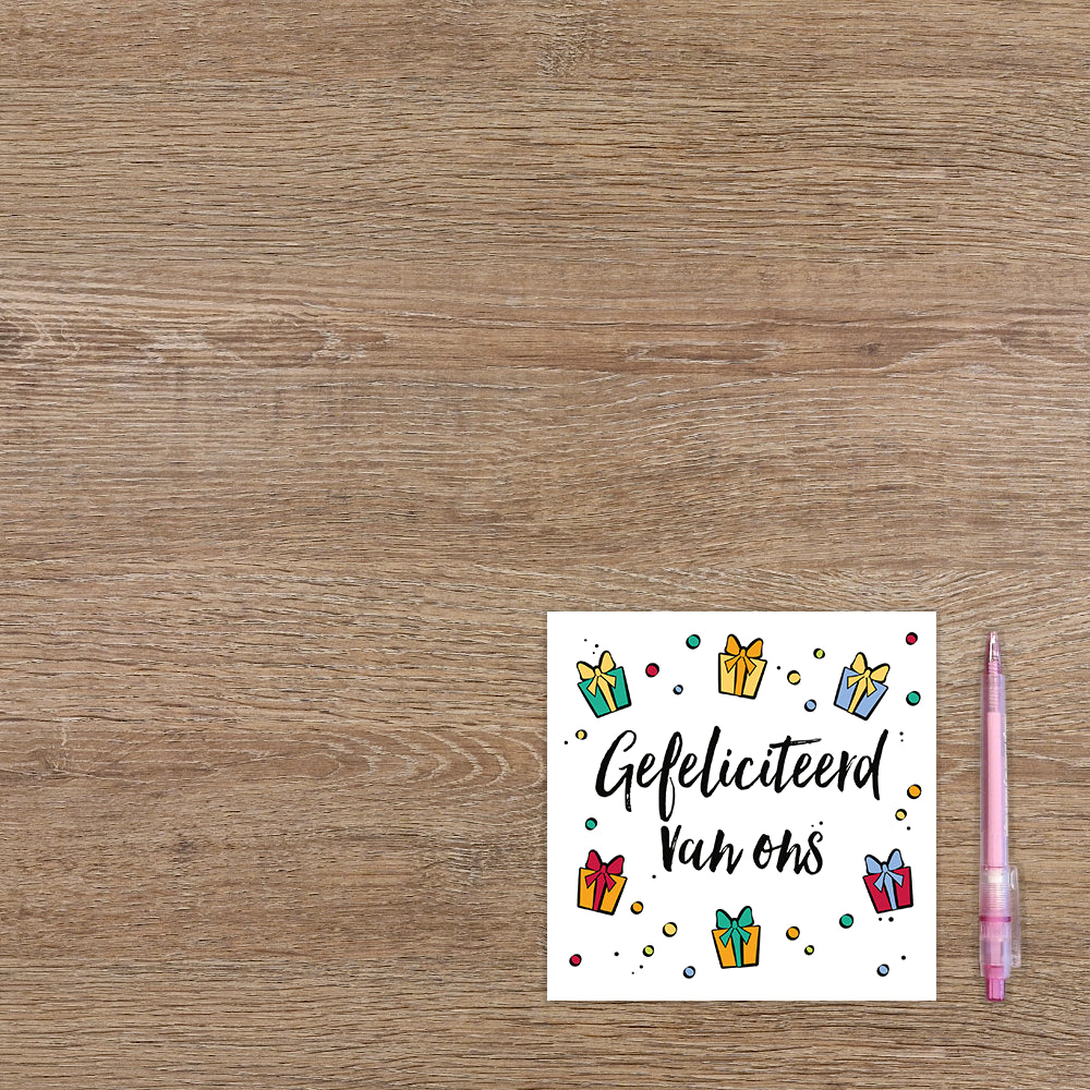 Gefeliciteerd van ons