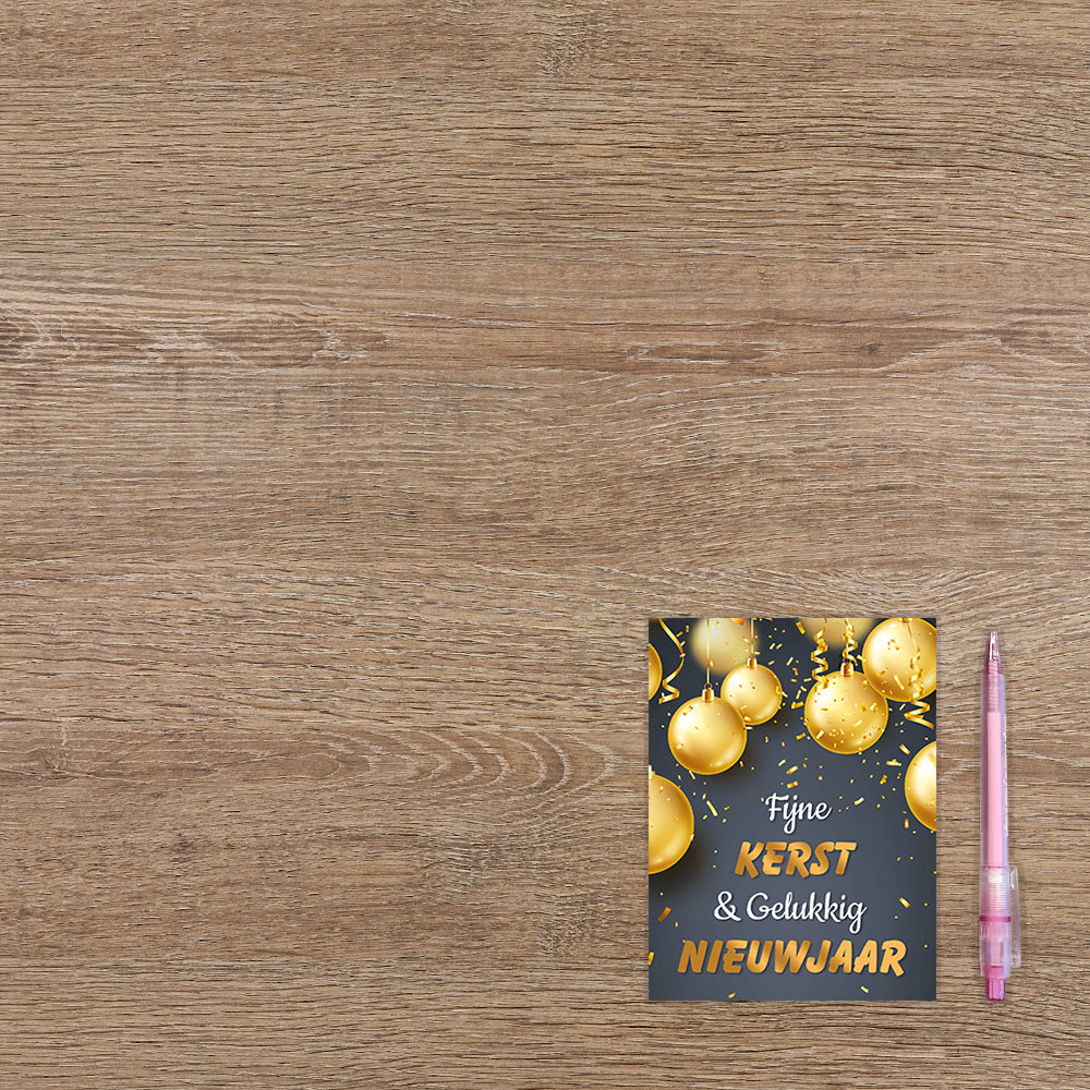 Fijne kerst & gelukkig nieuwjaar - 8 stuks