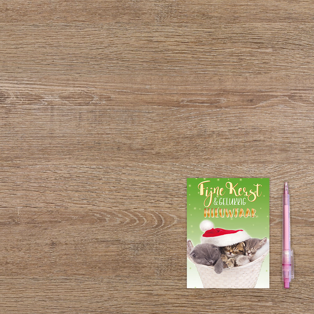 Fijne kerst & gelukkig nieuwjaar - 8 stuks