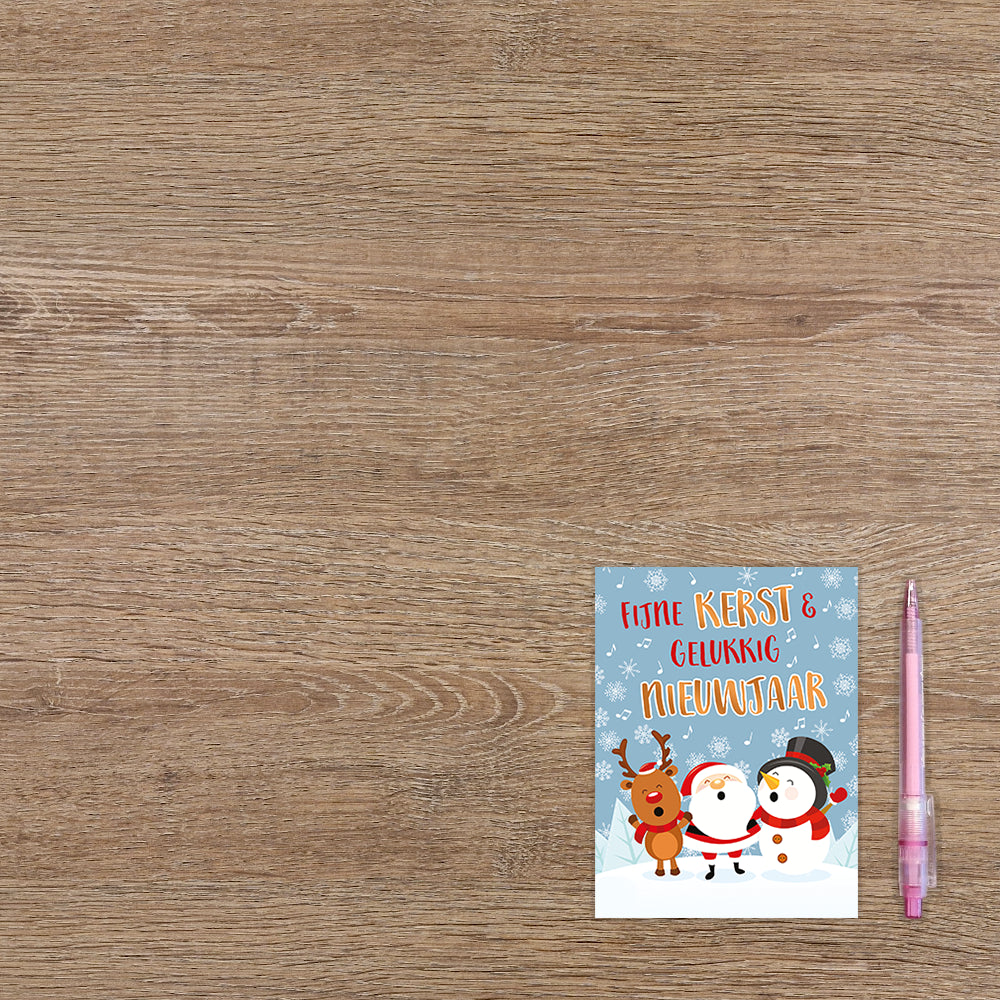 Fijne kerst & gelukkig nieuwjaar - 8 stuks