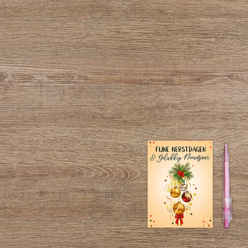 Fijne kerstdagen & gelukkig nieuwjaar - 8 stuks