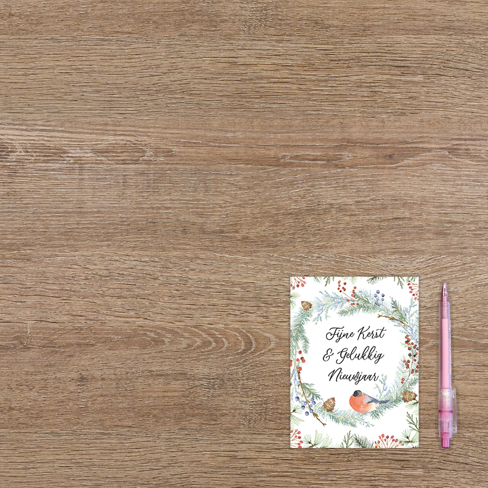 Fijne kerst & gelukkig nieuwjaar - 8 stuks