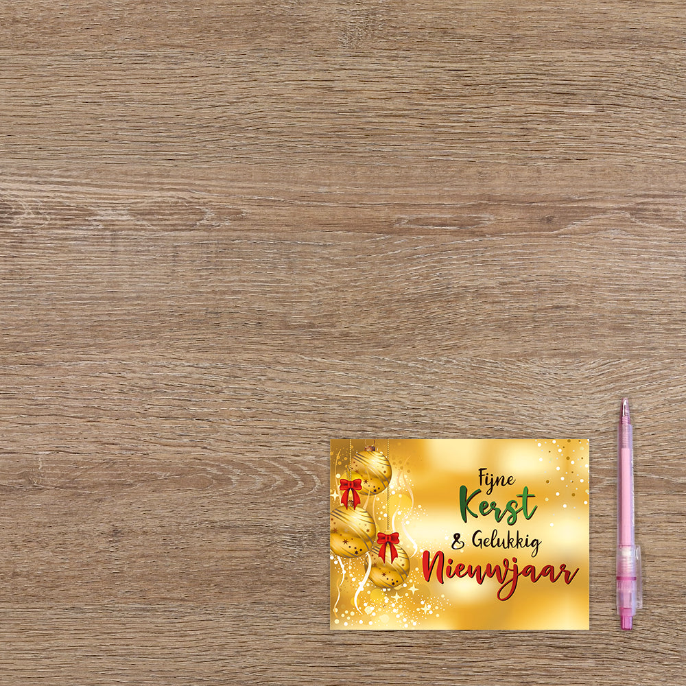 Fijne kerst & gelukkig nieuwjaar - 8 stuks