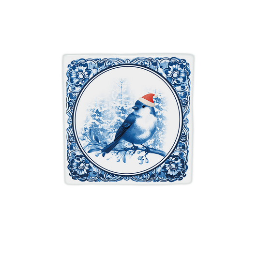 Delfts blauwe kerst vogel