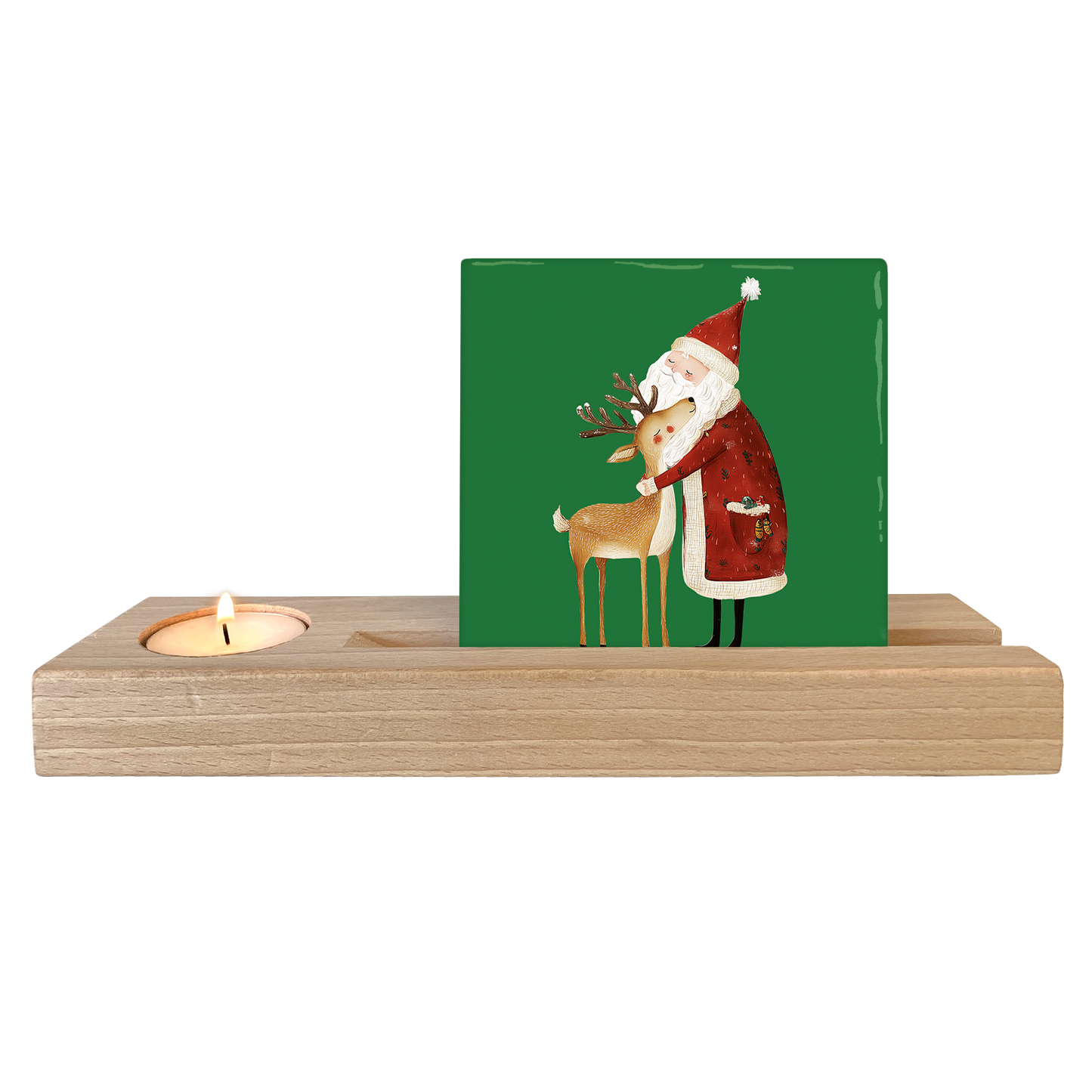 Kerstman en rendier