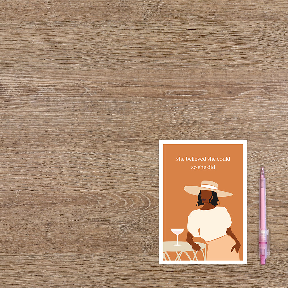 She believed she could so she did