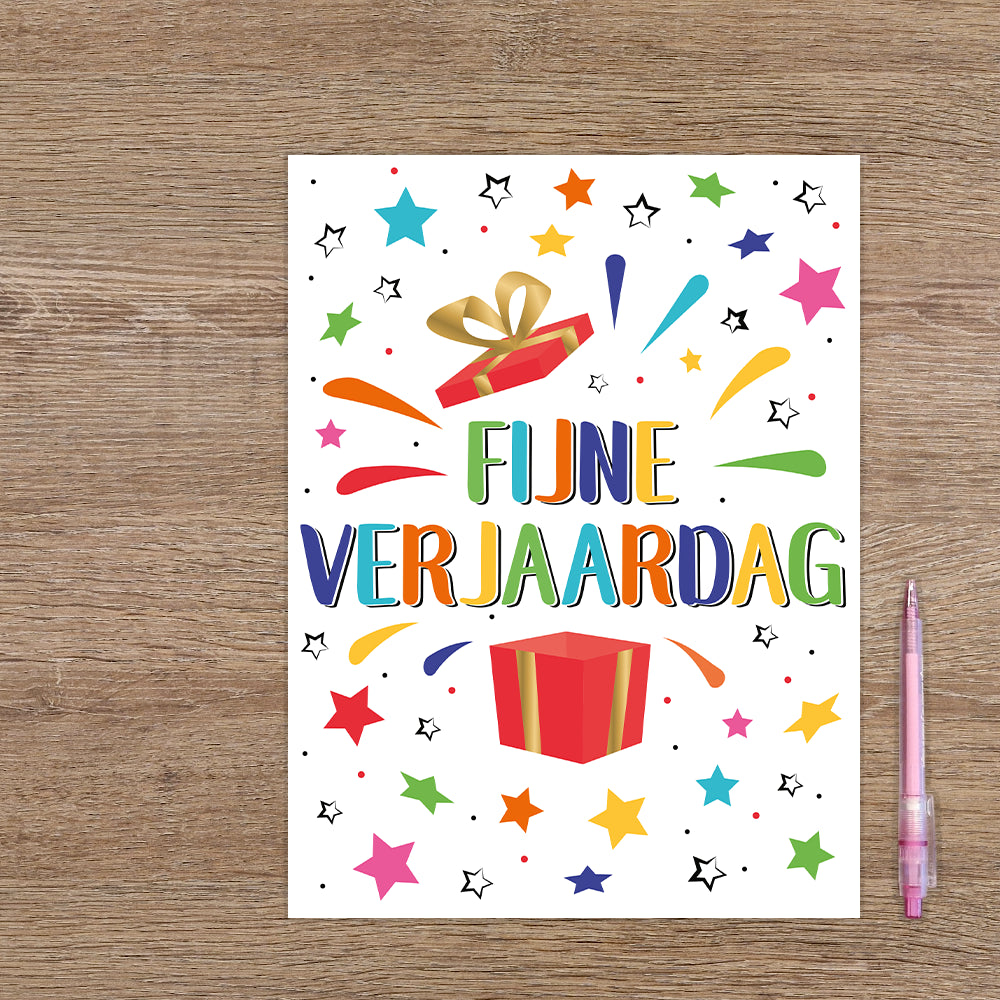 XL kaart - Fijne verjaardag