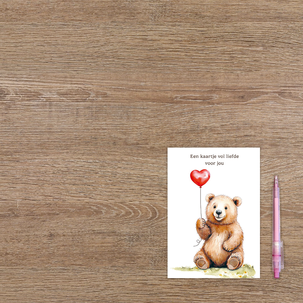 Een kaartje vol liefde voor jou