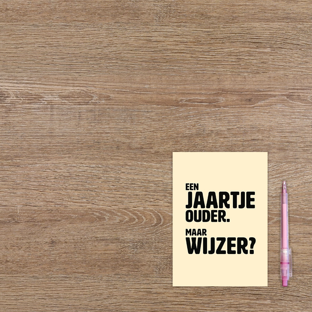 Een jaartje ouder