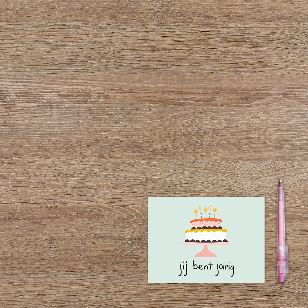 Postcard Jij bent jarig - 10 stuks