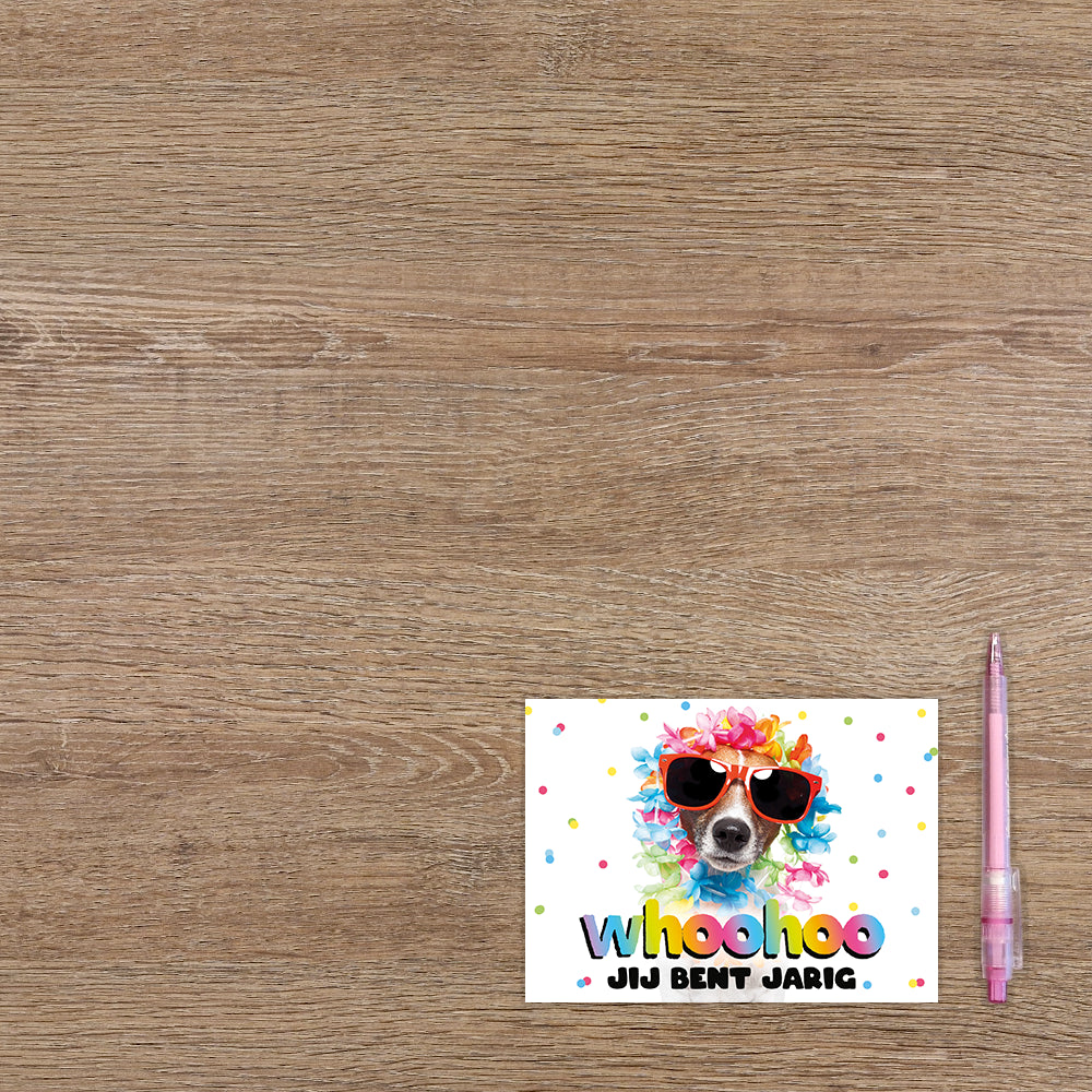 Postcard Whoohoo jij bent jarig - 10 stuks