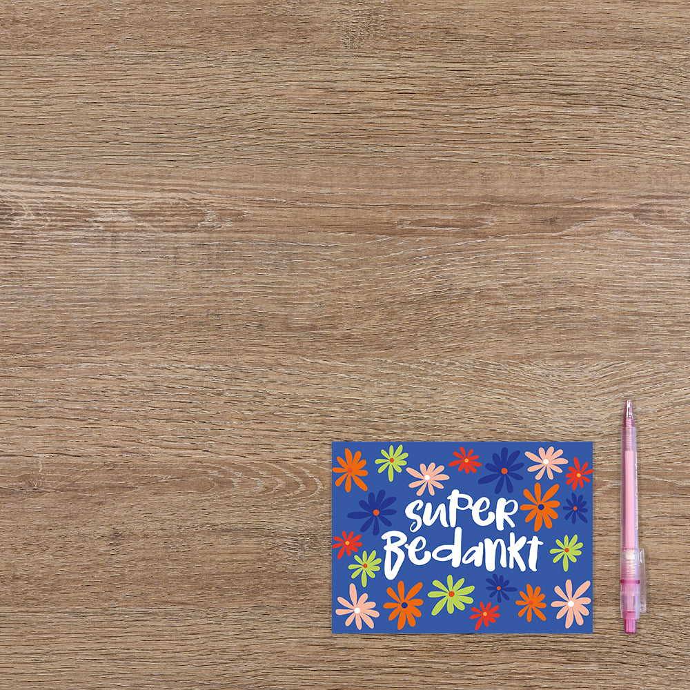 Postcard Super bedankt - 10 stuks