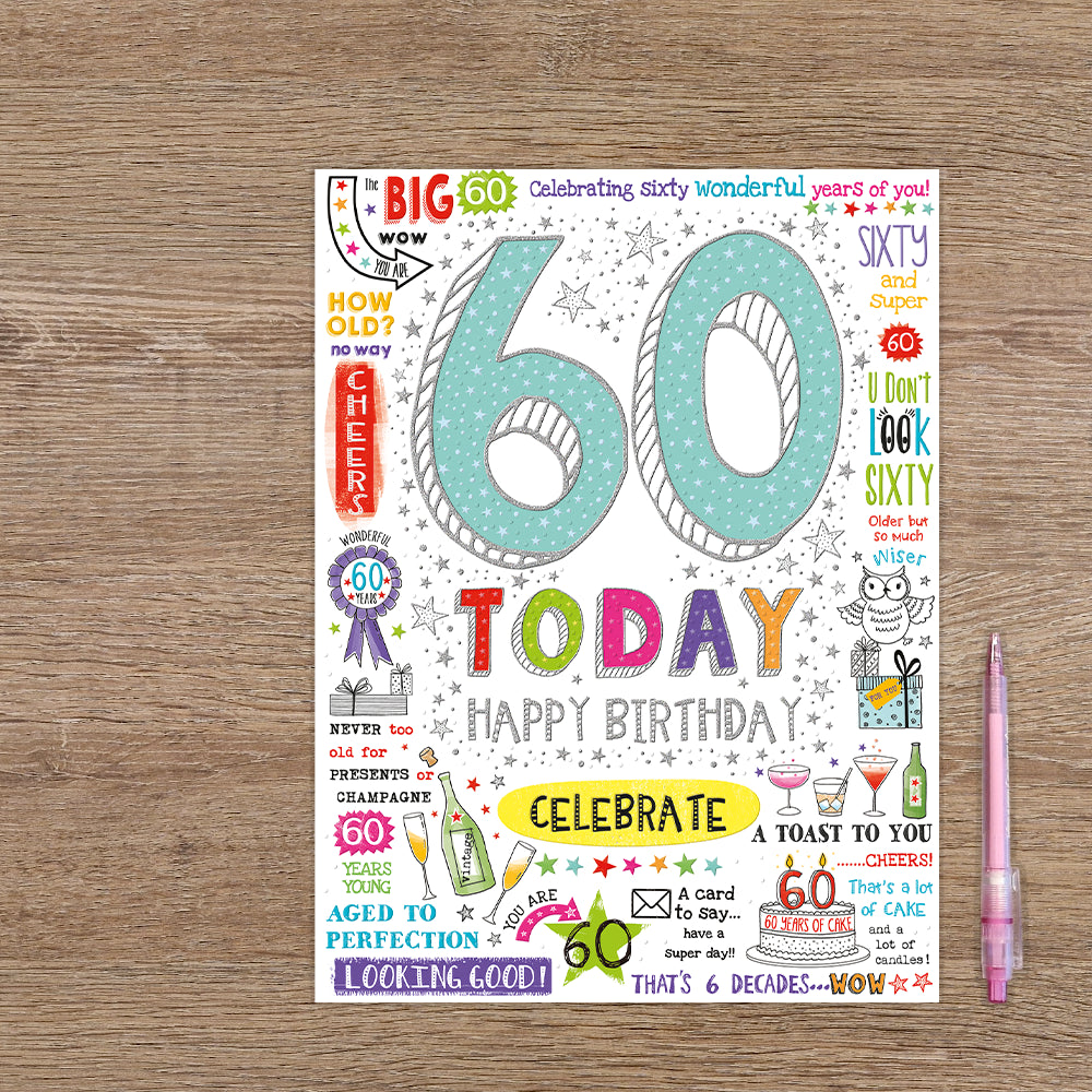 XL kaart - 60 today