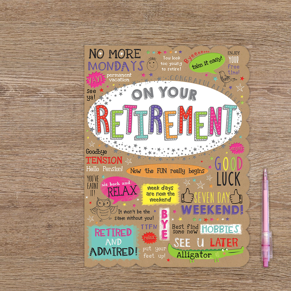 XL kaart - On your retirement