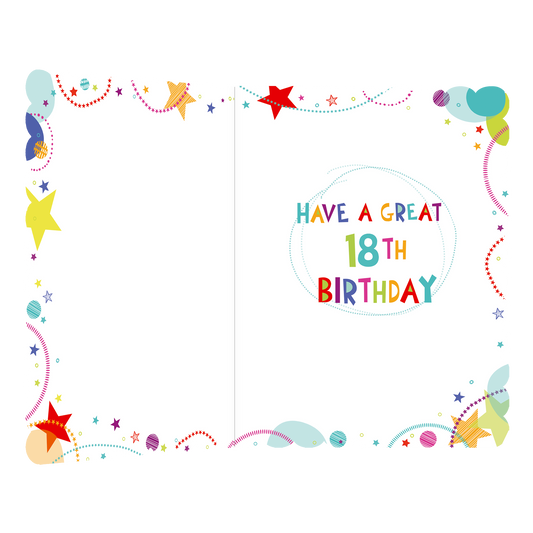 XL kaart - Happy 18th Birthday