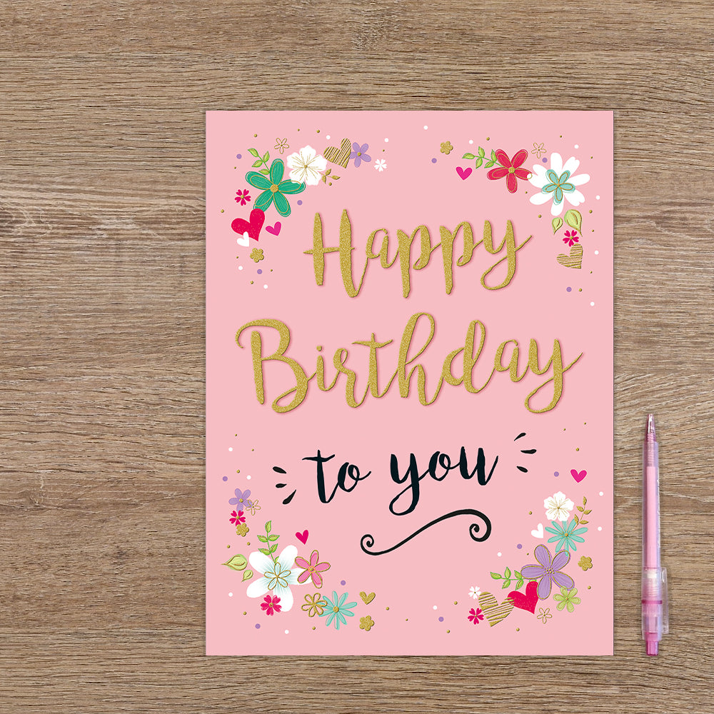 XL kaart - Happy birthday to you