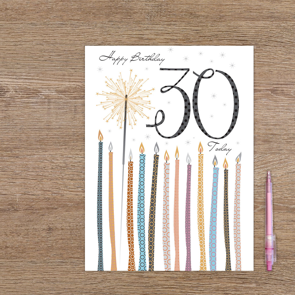 XL kaart - Happy birthday 30 today